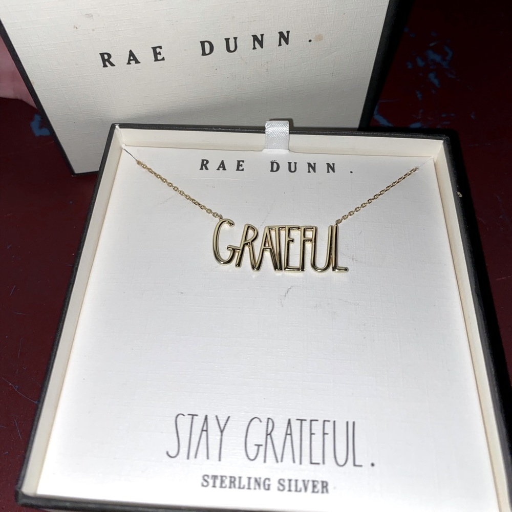 New Rae Dunn Gold Necklace (Grateful)